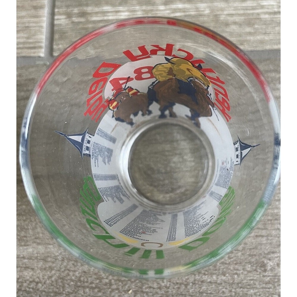 Official 1984 1985 Kentucky Derby Mint Julep Glass Harry M Stevens - Picture 6 of 6